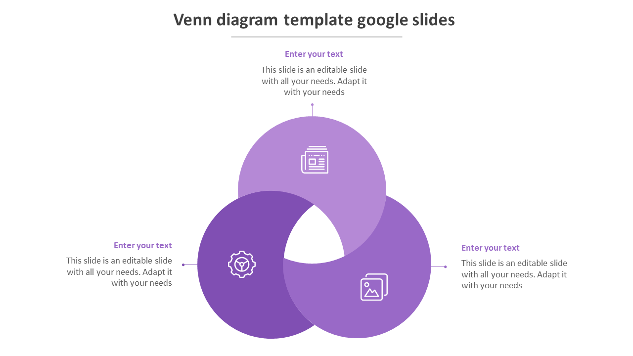 venn diagram template google slides-purple